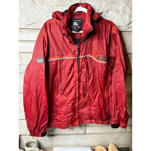Misty Mountain Technical Outerwear Waterproof Jacket Red Mens Medium Hooded